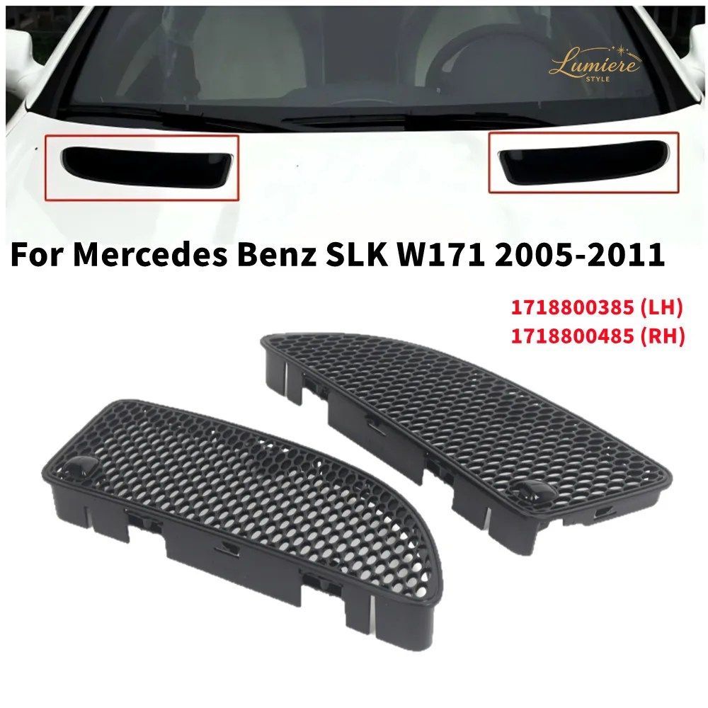1718800385 1718800485 メルセデスベンツ R171 SLK200 SLK280 SLK300 SLK350 2005-2011 車用フロントフードエアベントグリルカバートリム 1