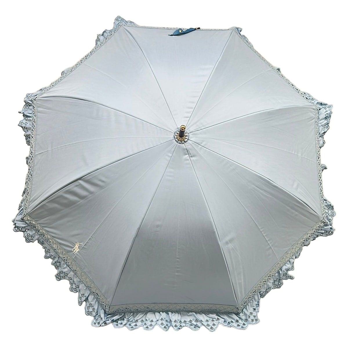 POLObyRalphLauren(ポロラルフローレン) 傘美品 - ライトブルー 晴雨兼用傘/レース