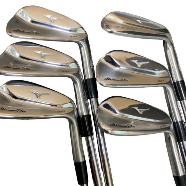 【中古】 ミズノ Mizuno Pro 221 6S アイアンセット IR 純正特注シャフト (フレックスX) メンズ 男性用 右利き 右用 Cランク ゴルフクラブ