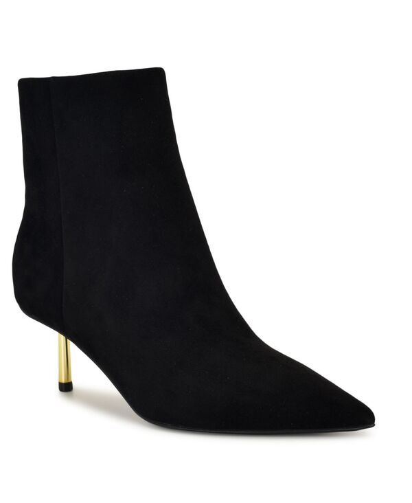 ナインウェスト レディース シューズ ブーツ・レインブーツ ヒール Nine West Womens Hamesa Pointy Toe Kitten Heel Booties Black Suede