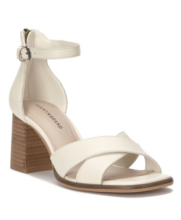 ラッキーブランド レディース シューズ サンダル ヒール Lucky Brand Womens Herrika Stacked Heel Crisscross Dressandals Tusk Lea
