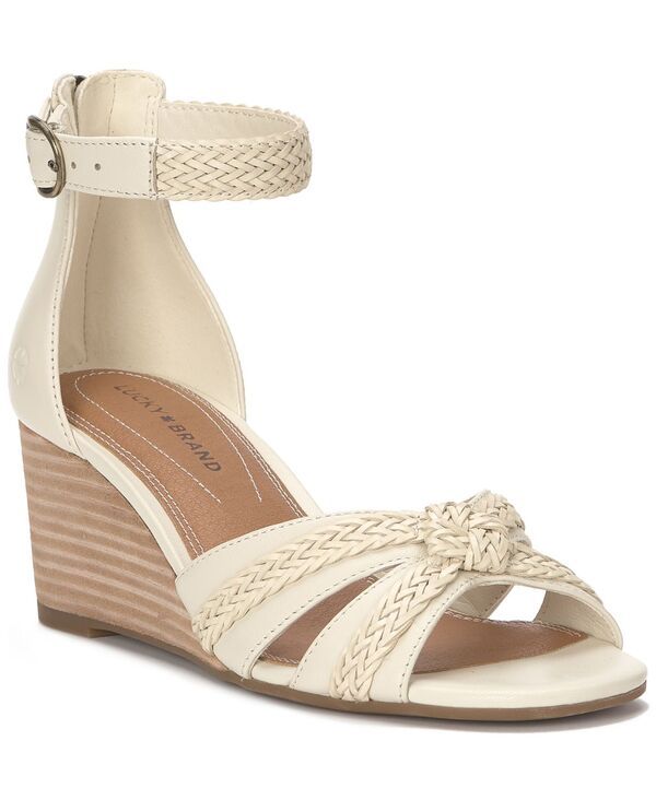 ラッキーブランド レディース シューズ サンダル Lucky Brand Womens Jaelah CrissCross Braided Wedge Sandals Tusk Nappa Leath