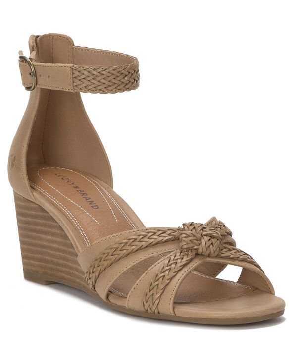 ラッキーブランド レディース シューズ サンダル Lucky Brand Womens Jaelah CrissCross Braided Wedge Sandals Cortado Leather
