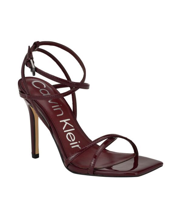 カルバンクライン レディース シューズ サンダル レザー フェイクレザー Calvin Klein Tegin Strappy High Stiletto Faux Leather Sandals B