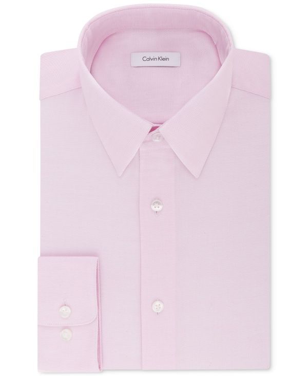 カルバンクライン メンズ トップス シャツ Calvin Klein Mens ClassicRegular NonIron Stretch Performance Dress Shirt Pink