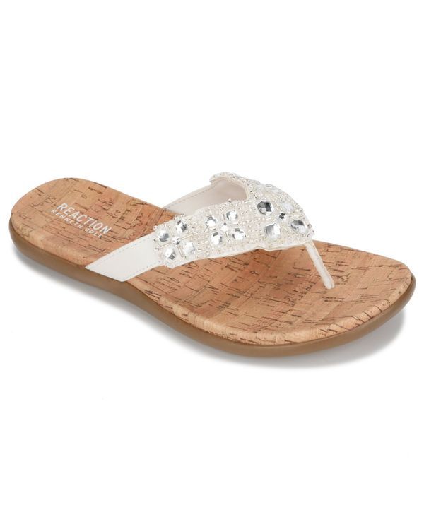 ケネスコール レディース シューズ サンダル Kenneth Cole Reaction Womens Glamathon Flat Sandals White ホワイト