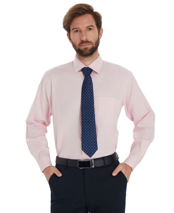 クラブルーム メンズ トップス シャツ Club Roomens Pinpoint Solidresshirt Pink ピンク