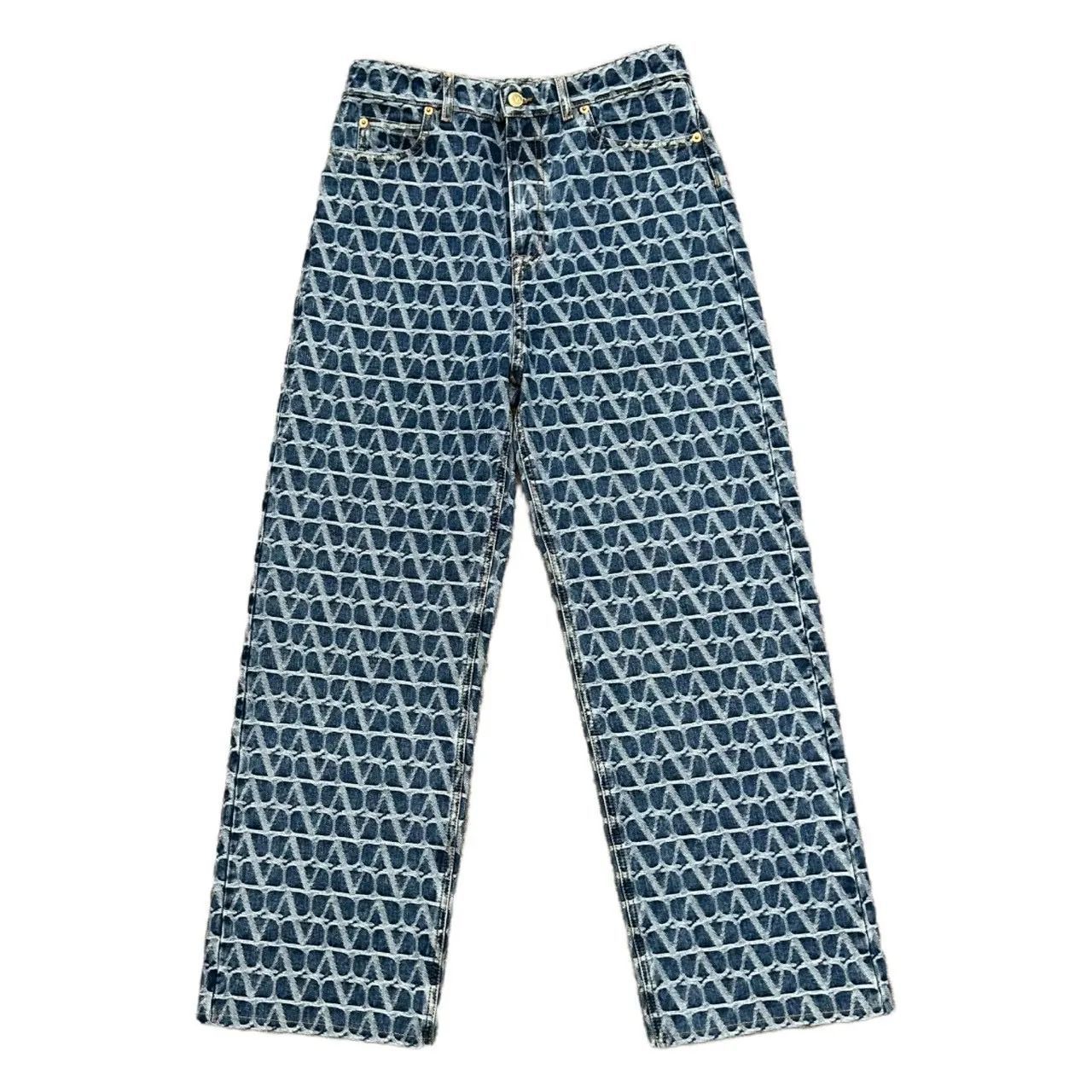 VALENTINO ヴァレンティノ Vロゴ デニム パンツ ブルー 26 コットン 4B3DD17L8CU レディース ボトムス ギフト プレゼント