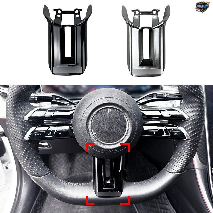 メルセデスベンツ C E Sクラス W206 W213 W223 AMGスタイル 2021-2022用 カーステアリングホイールカバートリムフレーム カーインテリアア