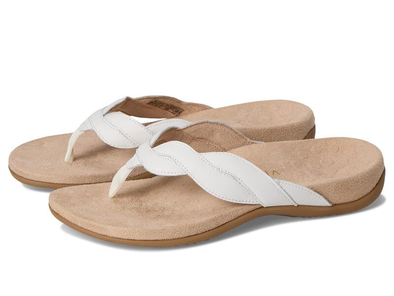 バイオニック レディース シューズ サンダル VIONIC Bella Braid Thong Sandals White ホワイト