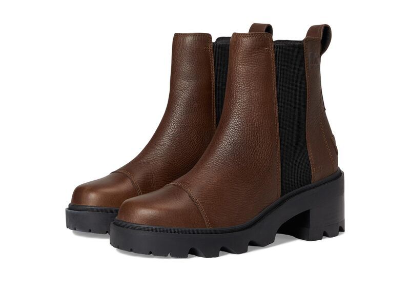 ソレル レディース シューズ ブーツ・レインブーツ チェルシー SOREL Joanow Chelsea TobaccoBlack ブラック