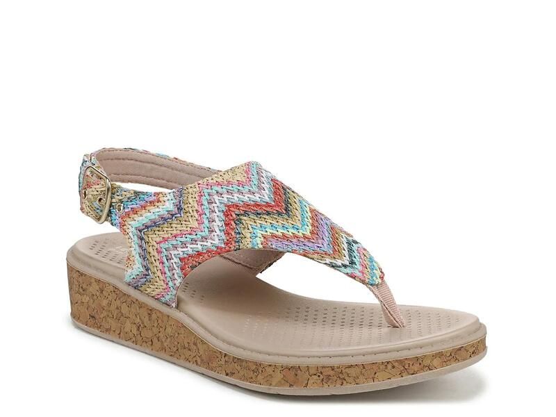 ライフストライド レディース シューズ サンダル LifeStrideBeachy Wedge Sandal BeigeMulticolor Stripes ベージュ