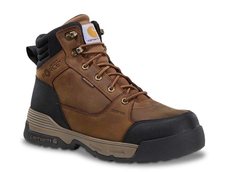 カーハート メンズ シューズ ブーツ・レインブーツ Carhartt Force HD 6 Waterproof Work Boot Mens Dark Brown ブラウン