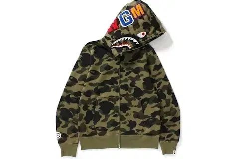 A BATHING APE(アベイシングエイプ) シャーク カモフラージュ ジップアップ