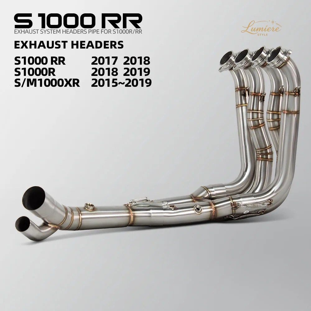 S1000XR エキゾーストヘッダーチューブ BMW S1000RR S1000R M1000XR 2015-2019 オートバイエキゾーストパイプキット アドベンチャーバイク
