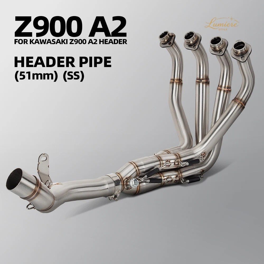 カワサキ Z900 A2 2017-2023 モーターサイクル エキゾースト パイプ キット スーパーストリート バイク マニホールド ライン 51MM