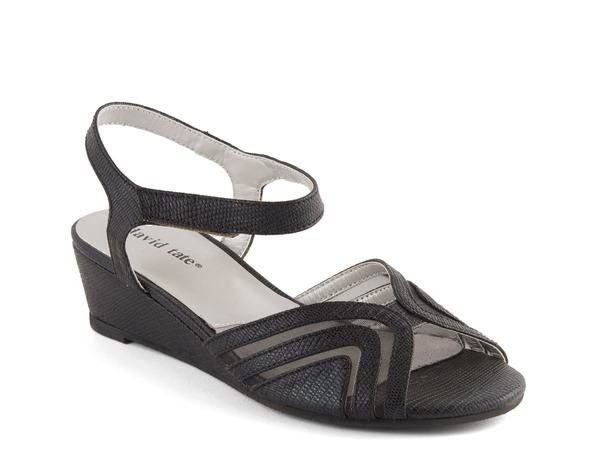 ダイビッドテイト レディース シューズ サンダル David Tate Abano Wedge Sandal Black Snake Print ブラック