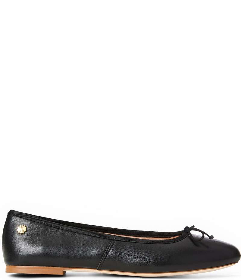 ジャックロジャース レディース シューズ パンプス レザー Jack Rogers Bettie Leather Bow Ballet Flats Black ブラック