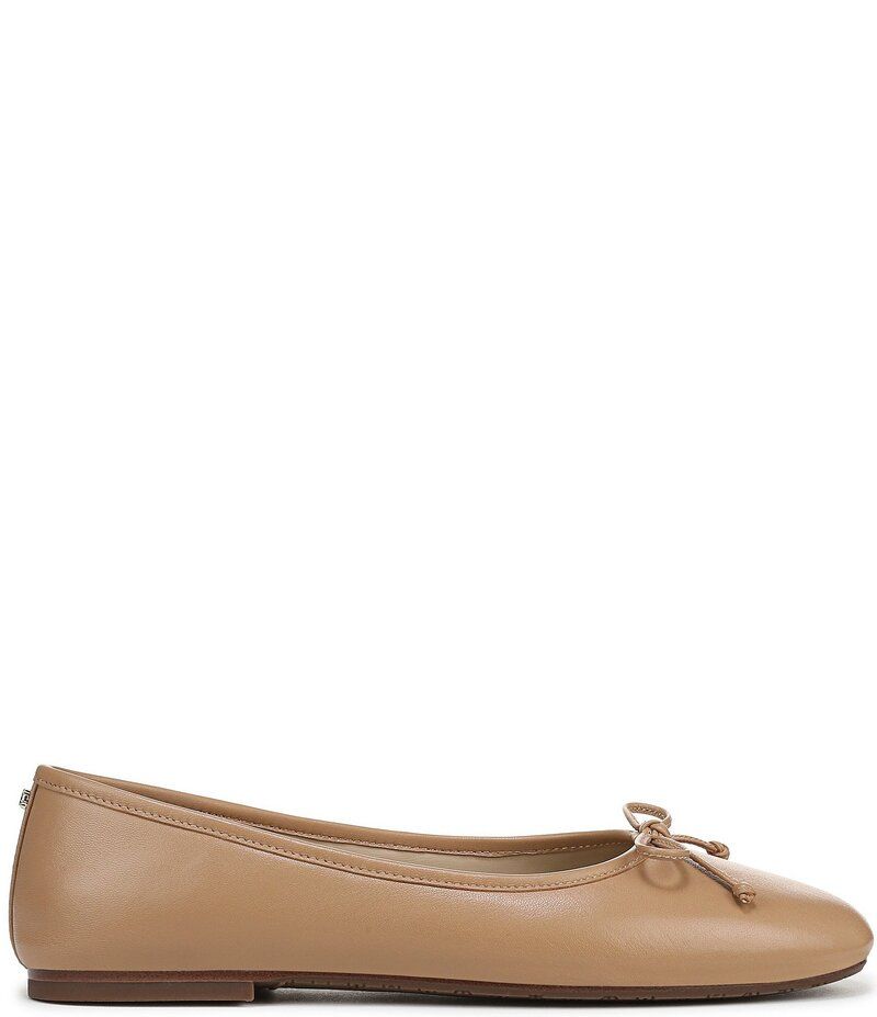 サムエデルマン レディース シューズ パンプス レザー Sam Edelman Alie Leather Bow Detail Ballet Flats French Sand サンド