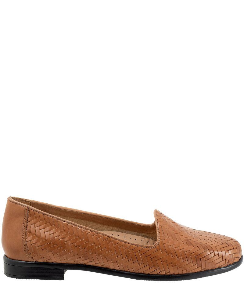 トロッターズ レディース シューズ パンプス レザー ローファー Trotters Liz III Woven Leather Loafers Bone