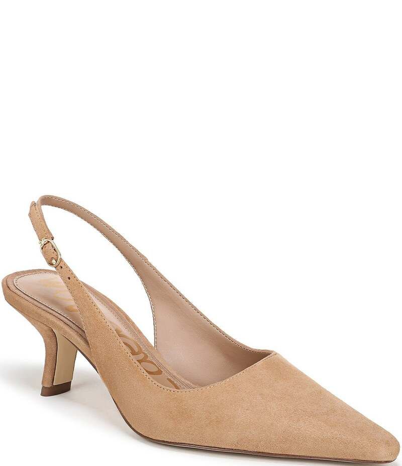 サムエデルマン レディース シューズ パンプス スエード Sam Edelman Bianka Suede Pointed Toe Slingback Pumps Cyprus Tan タン