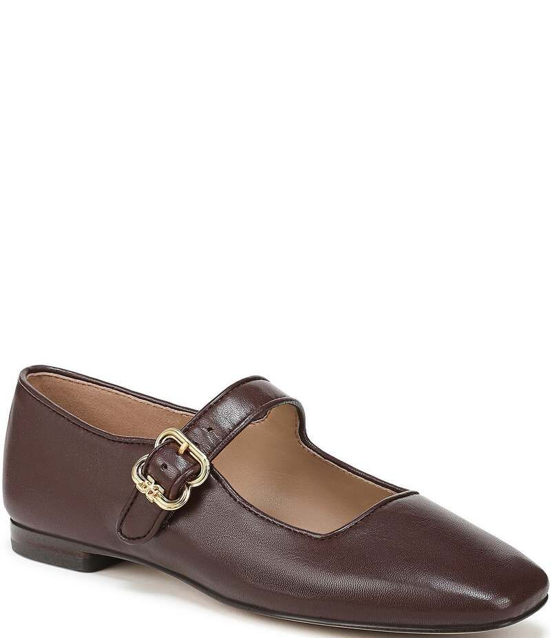 サムエデルマン レディース シューズ パンプス レザー Sam Edelman Michaela Leather Mary Jane Flats Spiced Pecan
