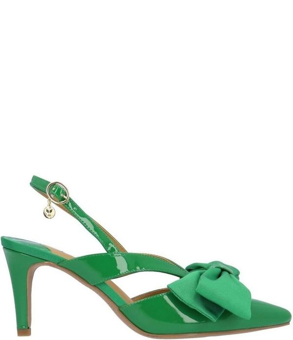 ジェイレニー レディース シューズ ヒール J Renee Morigen Patent Bow Slingback Pumps Green グリーン