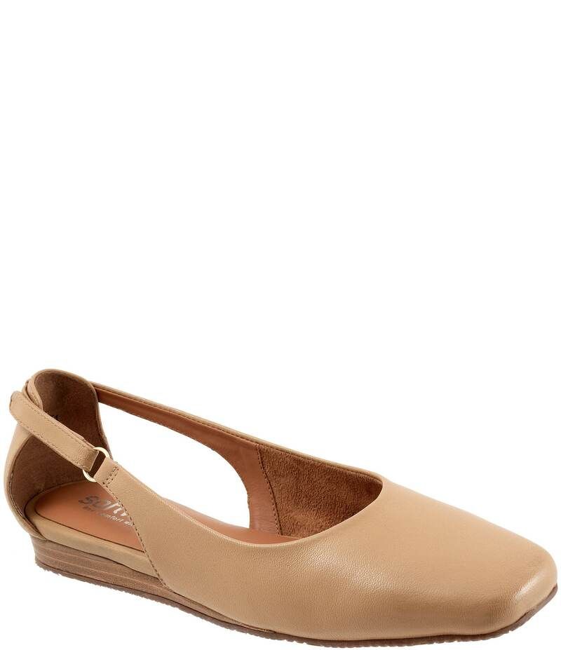 ソフトウォーク レディース シューズ パンプス レザー SoftWalk Venice Leather Flats Beige ベージュ