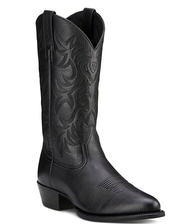 アリアト メンズ シューズ ブーツ・レインブーツ Ariat Mens Heritage R Toe Western Boots Black ブラック