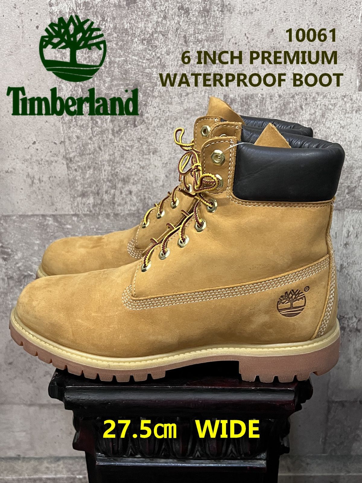 ティンバーランド 10061 6インチ プレミアム ウォータープルーフブーツ 27.5cm ワイド Timberland