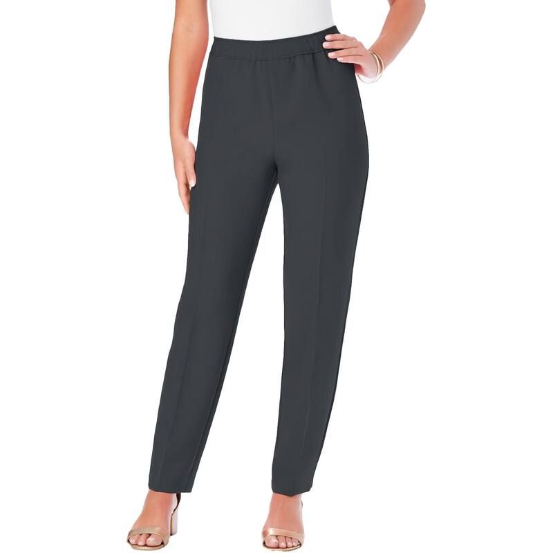 ロアマンズ レディース ボトムス カジュアルパンツ プラスサイズ Roamans Womens Plusize Classic Bend Over Pant Dark Charcoal チャコール