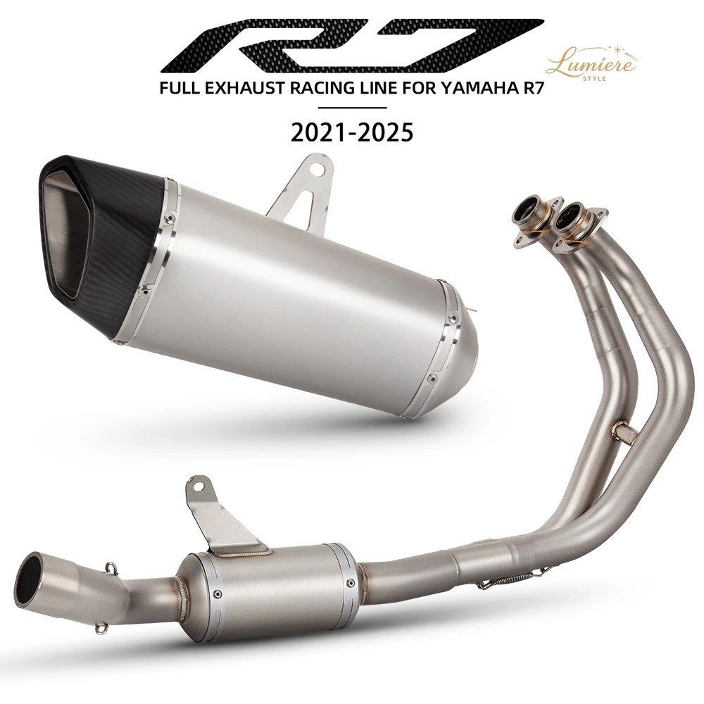 R7エキゾーストシステム ヤマハ YZF-R7 2021-2025 MT07 FZ07 XSR700 2014-2024 オートバイ用エキゾーストキット レーシングマニホールド プ