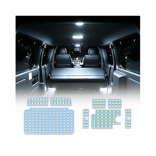 OPPLIGHT ハイエース LED ルームランプ トヨタ ハイエース200系 4型/5型/6型/7型/8型 スーパーGL用 ホワイト 室内灯 専用設計 爆光 カスタムパーツ 200系ハイエース / レジアスエース200系(KDH200/TRH200系) as