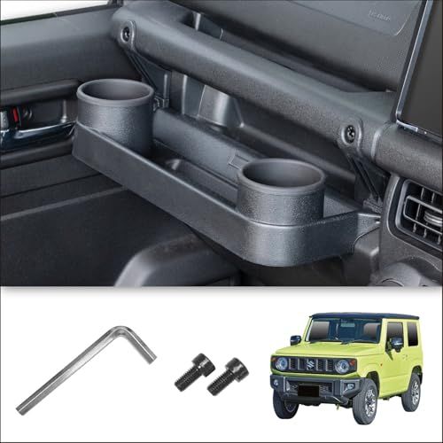 セイワ(SEIWA) 車種専用品 スズキ ジムニー&シエラ&ノマド(JB64/JB74/JC74)専用 助手席用トレイ IMP334 ドリンクホルダー フック スマホスタンド 工具付属 ラバー素材で傷やカタカタ音にも安心 5ドア JIMNY NOMADE as