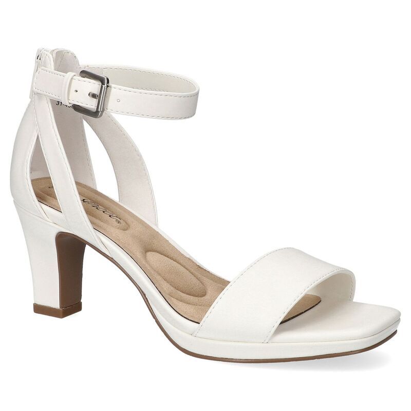イージーストリート レディース シューズ サンダル プラットフォーム ヒール Easy Street Square Toe Platform Womens Heeled Sandals White ホ