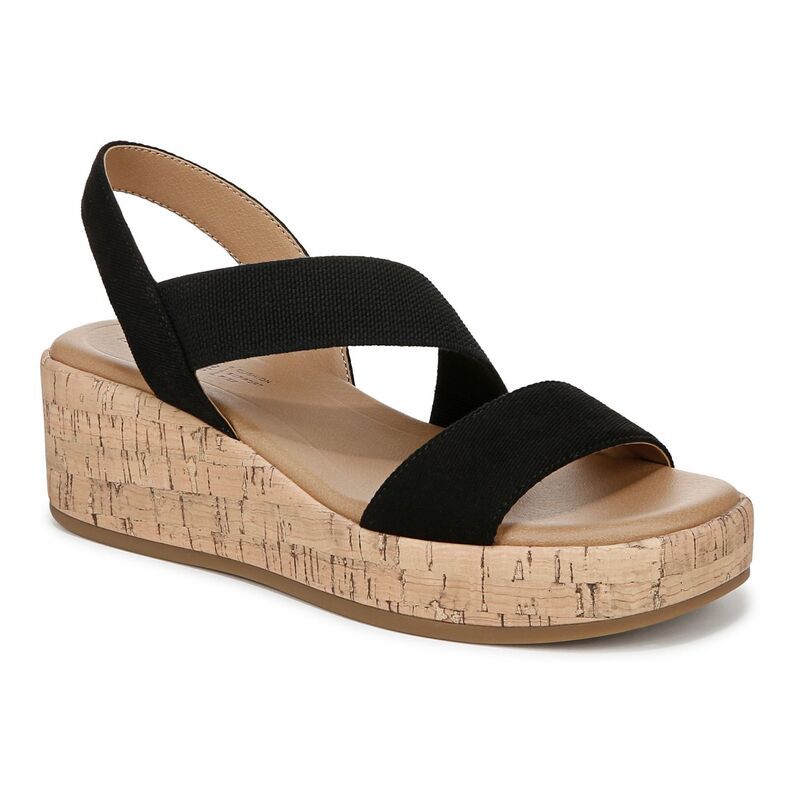 ライフストライド レディース シューズ サンダル LifeStride Odette Womenstrappy Wedge Sandals Black ブラック