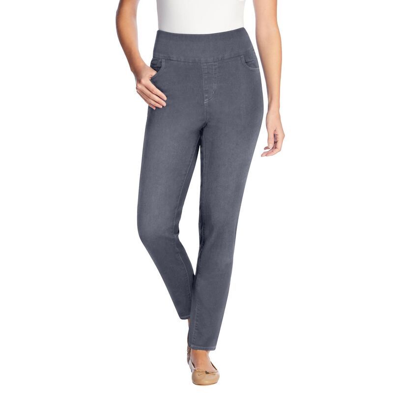 ウーマン ウィズイン レディース ボトムス デニムパンツ プラスサイズ トール Woman Within Womens Plusize Tall FlexFit PullOn SlimLeg Deni