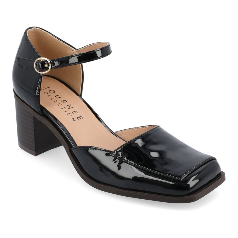 ジュルネ コレクション レディース シューズ パンプス Journee Collection Tru Comfort Foam Evangeline Womens Pumps Patent Black