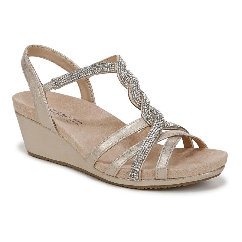 ライフストライド レディース シューズ パンプス LifeStride Miami Womenstrappy Wedges Gold ゴールド