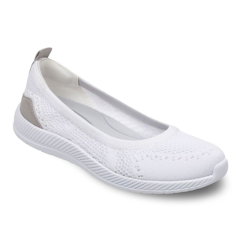 イージースピリット レディース シューズ スニーカー Easy Spirit Glitz Womenskimmer Flats White ホワイト