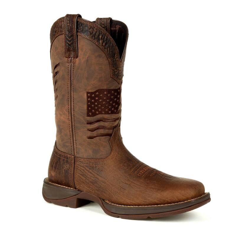ドゥランゴ メンズ シューズ ブーツ・レインブーツ Rebel By Durango Brown Distressed Flag Mens Western Boots Acorn ブラウン