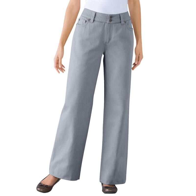 ウーマン ウィズイン レディース ボトムス デニムパンツ プラスサイズ コットン Woman Within Womens Plusize Perfect Cotton WideLeg Denim Je