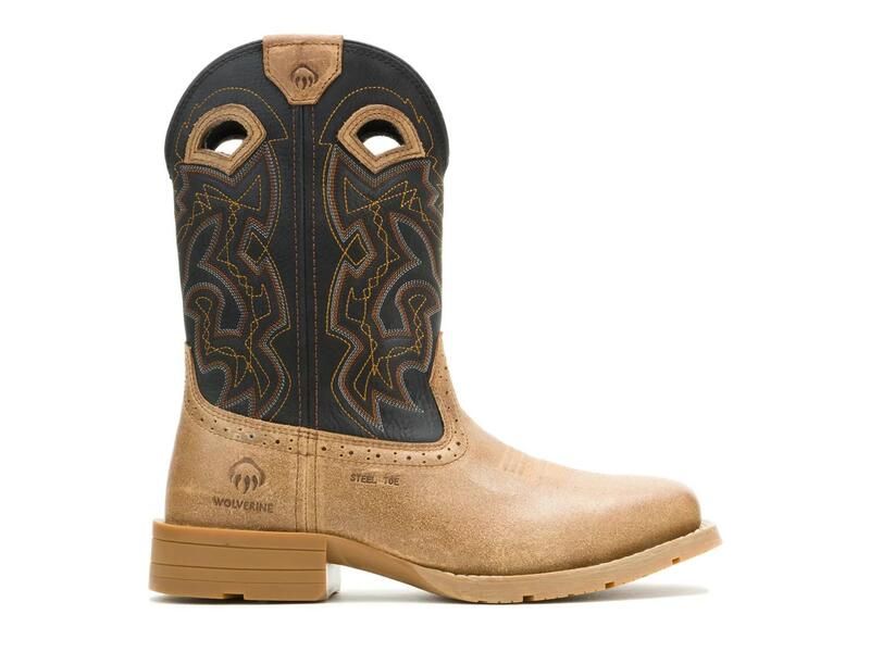 ウルヴァリン メンズ シューズ ブーツ・レインブーツ Tシャツ WolverineWheatland Steel Toe Wellington Hyperrest Work Boot Mens Bla