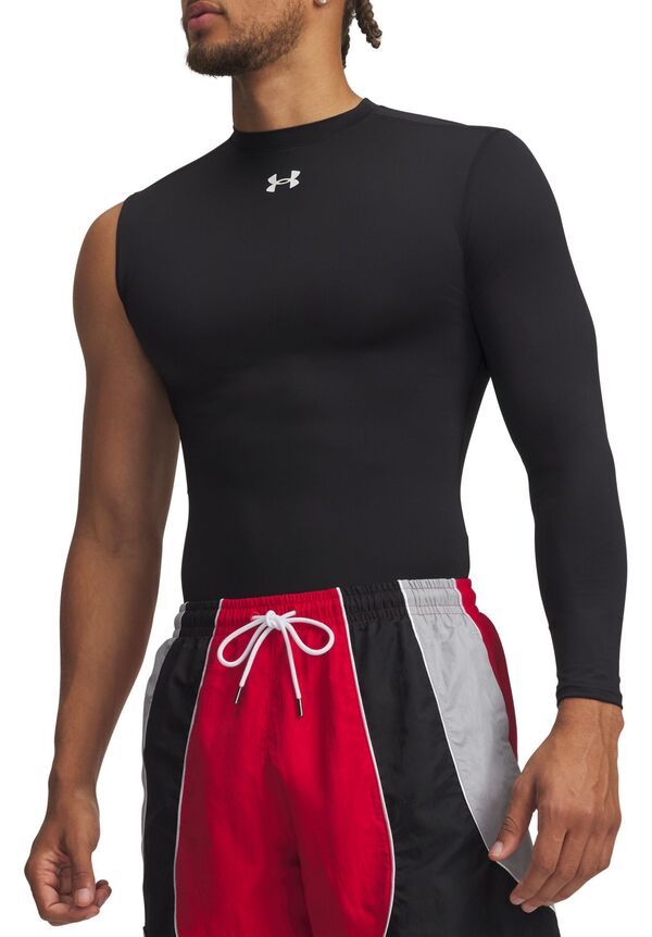 アンダーアーマー メンズ トップス タンクトップ アシンメトリー Under Armour Mens HeatGear AsymmetricaleftSleeve Tank Top BlackWhit