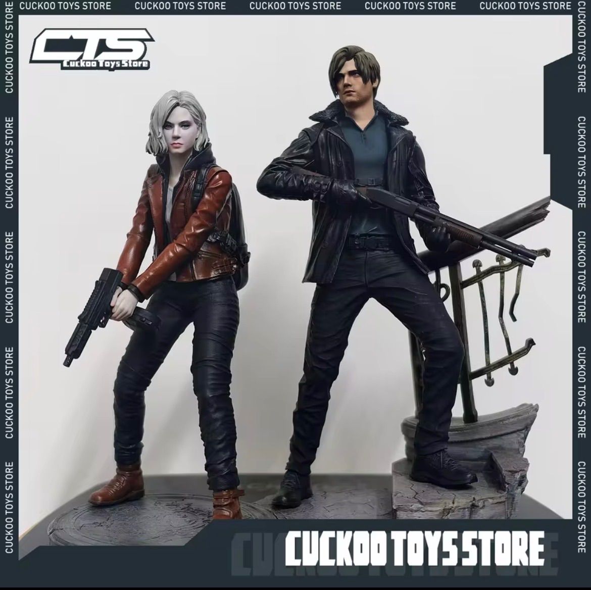 バイオハザード９ レクイエム 主人公 レオンSケネディとグレース・アシュクロフト3Dフィギュア