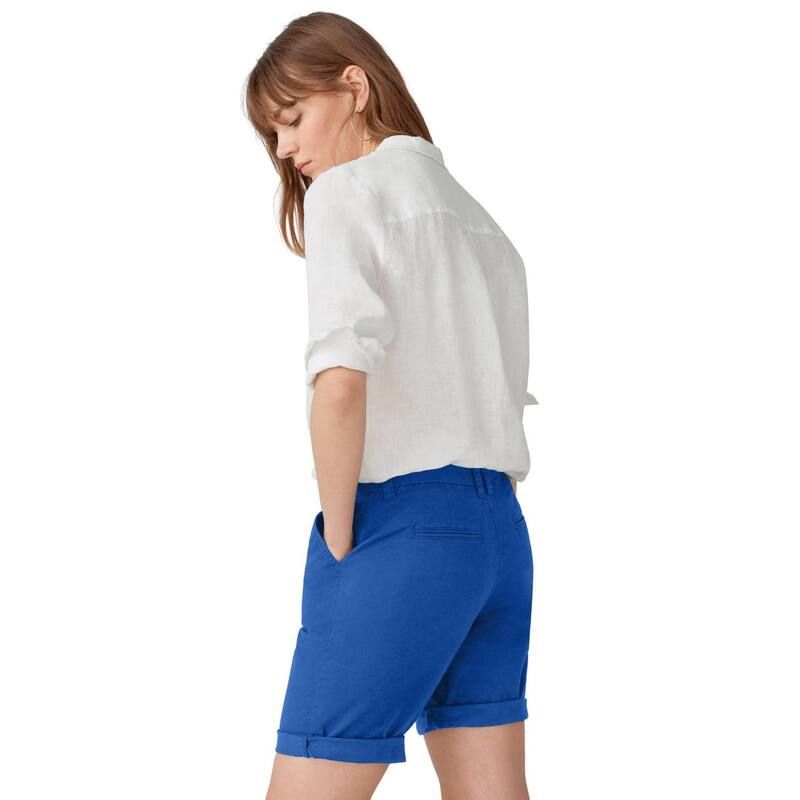 Ellos レディース ボトムス ハーフパンツ・ショーツ プラスサイズ ショートパンツ ellos Plusize Stretchino MidRise Bermuda Shorts Ocean Sa