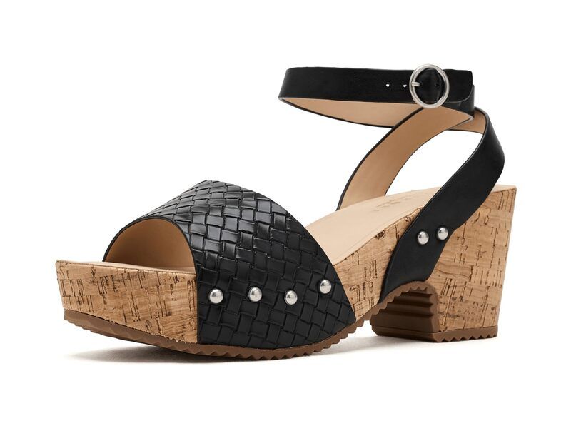 ジュルネ コレクション レディース シューズ ヒール Journee Collection Vanessa Black Woven ブラック