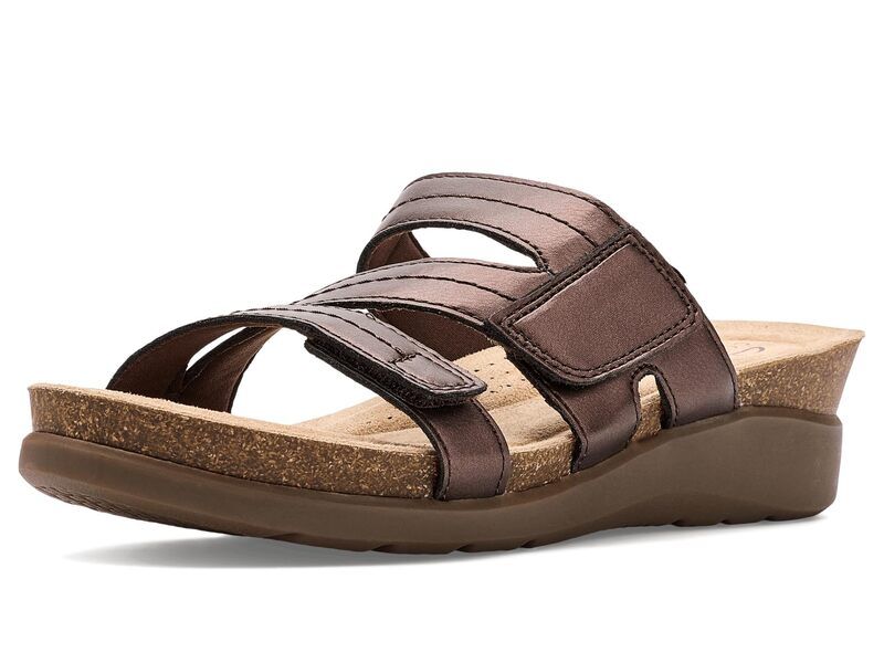クラークス レディース シューズ ヒール Clarks Calenne Holly BronzeBrown Sy ブラウン