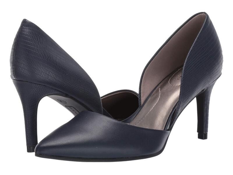 バンドリーノ レディース シューズ ヒール Bandolino Grenow Heel Navy SmoothLizard ネイビー