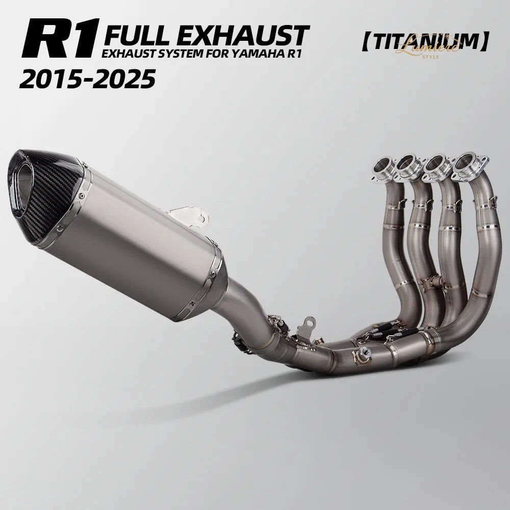 R1エキゾーストシステム ヤマハ R1M R1 2015-2025 オートバイ用エキゾーストパイプキット スーパーレーシングヘッダーチューブマフラー バ